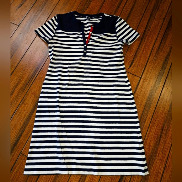 Chaps Dresses & Skirts - Chaps Women Size Large Navy and White Striped Dress